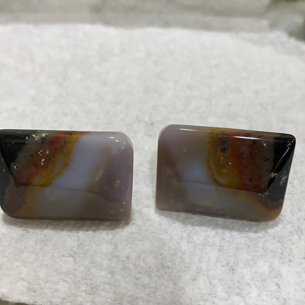 𝔙𝔦𝔫𝔱𝔞𝔤𝔢 natural agate cufflinks